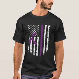 Camiseta Fibrose Cística Consciência Bandeira Americana Rã 