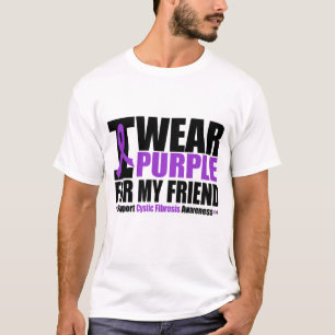 Camiseta Fibrose Cística Eu Visto Roxo Para Meu Amigo