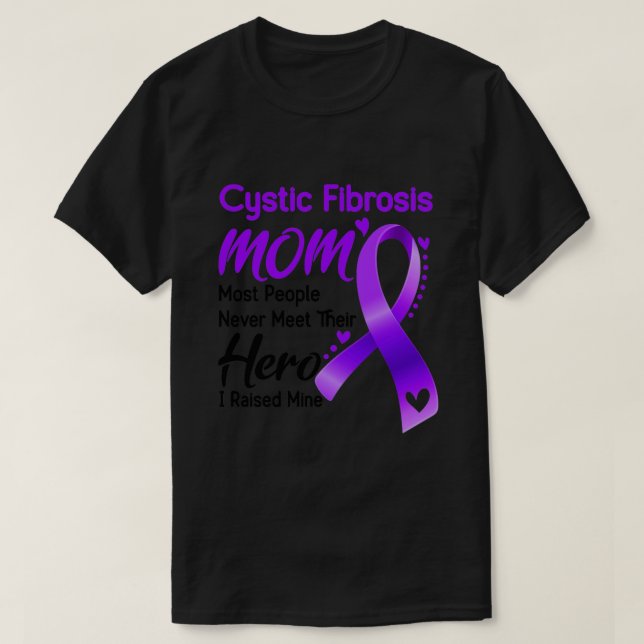 Camiseta Fibrose Cística MOM A Maioria Das Pessoas Nunca En (Frente do Design)