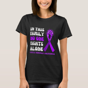Camiseta Fibrose Cística Sensibilização Fig da Família Roxo