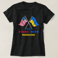 Ficamos com a Ucrânia - a bandeira dos EUA - a ban