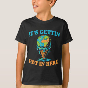 Camiseta Ficando quente aqui derretendo sorvete de terra cl
