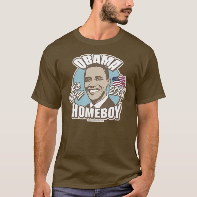 Camiseta Ficar em casa 2008 de Obama (Frente)