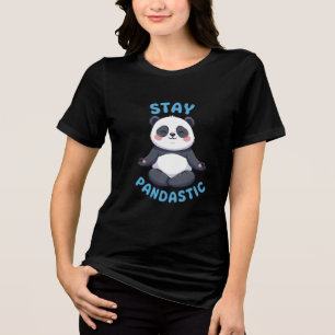 Camiseta Ficar Pandástico, Meditação Panda Engraça