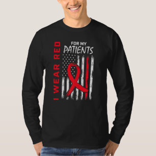 Camiseta Ficar Vermelho Para Os Meus Doentes Sinalizador De
