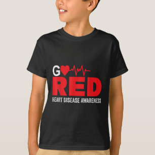 Camiseta Ficar Vermelho Para Sensibilizar Doenças Cardíacas