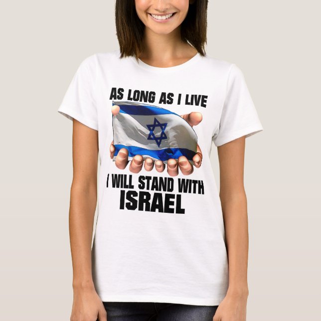 Camiseta Ficarei com Israel (Frente)