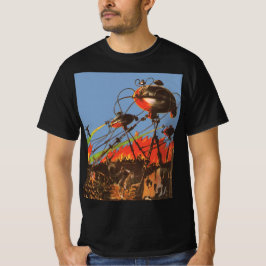 Camiseta Ficção Científica Antiga HG Wells Guerra dos Mundo