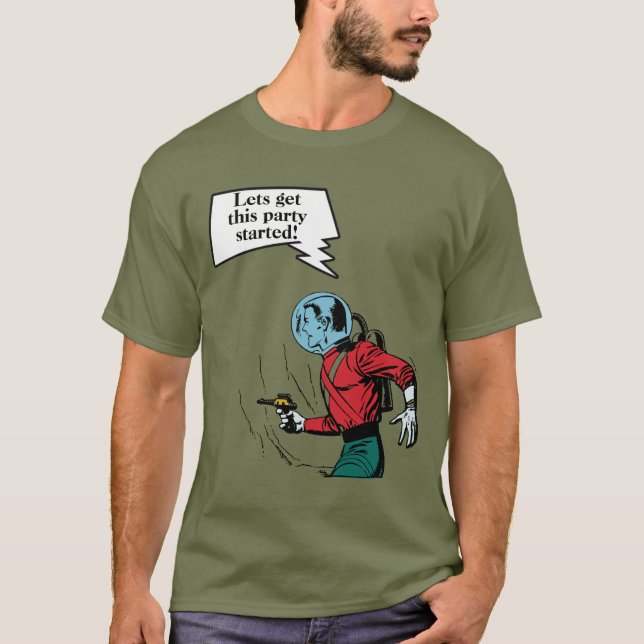 Camiseta Ficção científica do Sci-Fi história em quadrinhos (Frente)