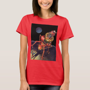Camiseta Ficção Científica Vintage Astronauta com Robô Alie