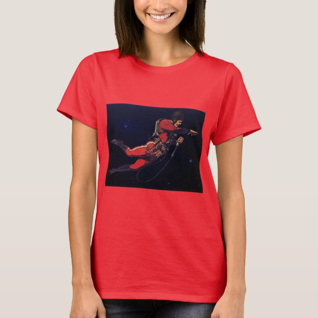 Camiseta Ficção Científica Vintage Astronauta no Espaço Sid (Frente)