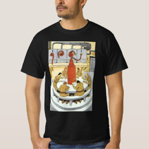 Camiseta Ficção científica vintage, cientistas de laboratór