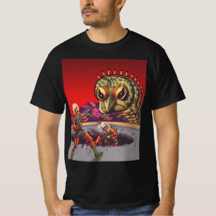 Camiseta Ficção científica vintage gigante centopéia inseto
