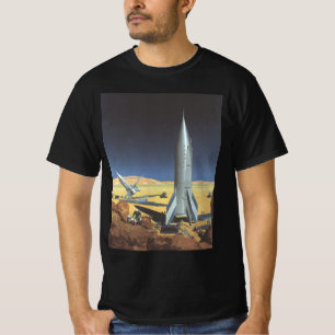 Camiseta Ficção científica vintage Planeta do deserto com f