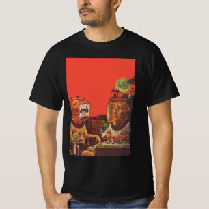 Camiseta Ficha científica Vintage, Capacetes Alienígena d