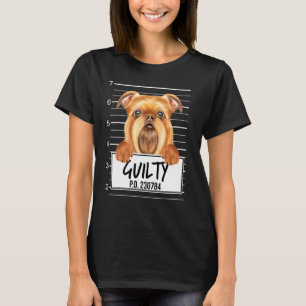 Camiseta Ficha Criminal do Griffon de Bruxelas Cachorro Cul