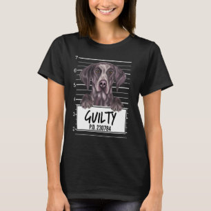 Camiseta Ficha Criminal do Pointer de Cabelo Curto Alemão C