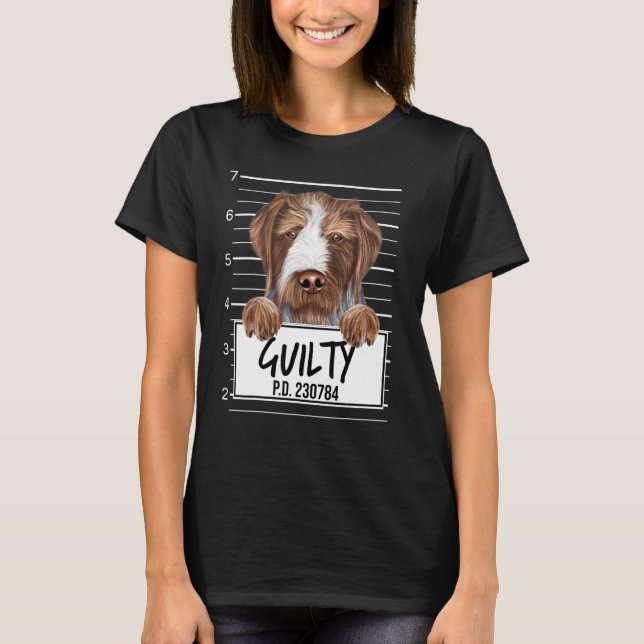 Camiseta Ficha Criminal do Pointer de Cabelo Rijo Alemão Cu (Frente)