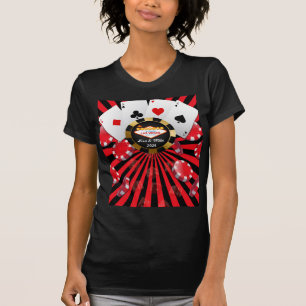 Camiseta Ficha de Pôquer Casado em Vegas