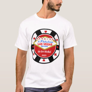 Camiseta Ficha de Pôquer Casado em Vegas