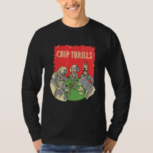 Camiseta Ficha Thrills Gambler Poker Jogo de Cartas de Apos