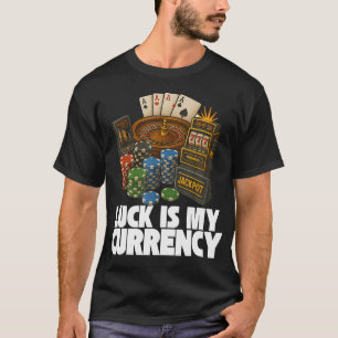 Camiseta Fichas de Cassino Roleta Caça-Níqueis Pôquer Vegas