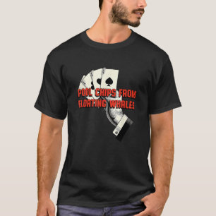 Camiseta Fichas de Piscina de Baleias Flutuantes Carta Engr