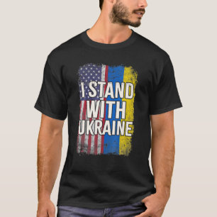 Camiseta Fico Com A Libertação Da Bandeira Ucraniana Amer