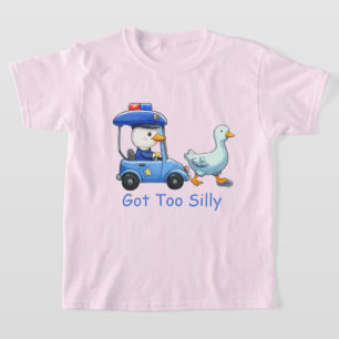Camiseta Ficou Muito Bobo Humor de Polícia de Ganso Engraça