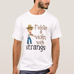 Camiseta Fiddle Funny Piada A Violin com estranhos