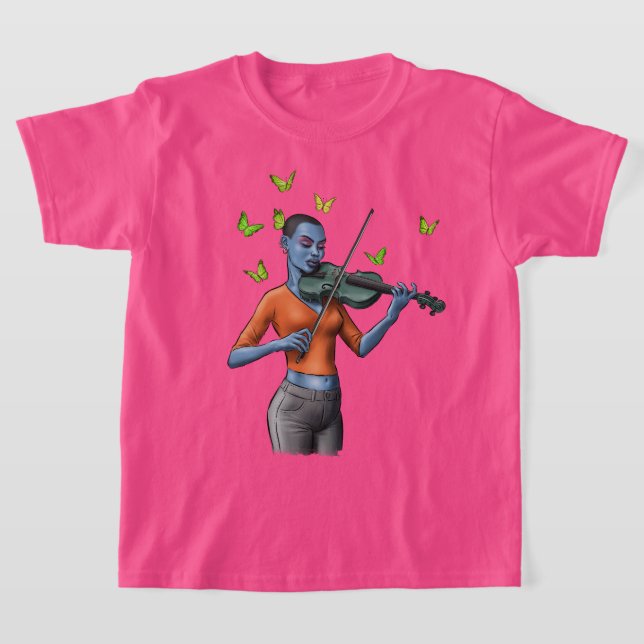 Camiseta Fiddler Dreamscape - Rapariga e Borboletas (Postura )