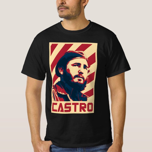 Camiseta "Fidel Castro Retro Propaganda" (Frente)
