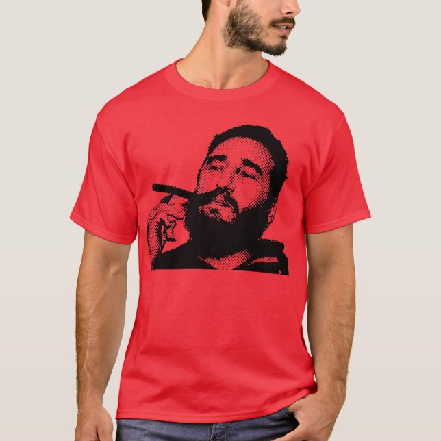 Camiseta Fidel novo com um t-shirt do charuto (Frente)