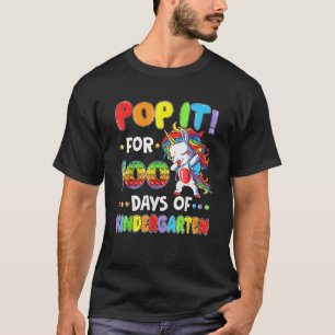 Camiseta Fidget Pop It 100th Day Of Kindergarten Unicorn Ki