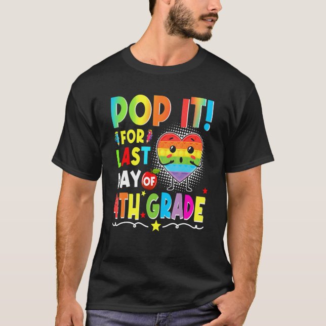 Camiseta Fidget Pop It For Last Day Of 4th Grade Sc (Frente)