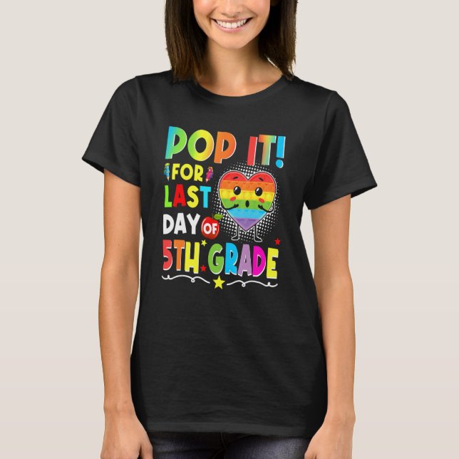 Camiseta Fidget Pop It Para O Último Dia Do 5 Grau Goodbye  (Frente)