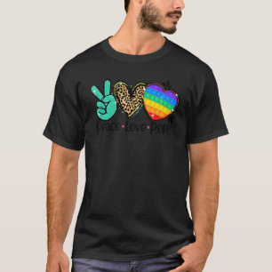 Camiseta Fidget Toy Peace Love Popit Para Crianças Meninas