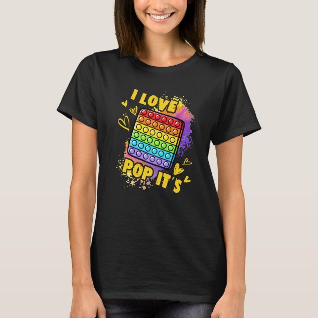 Camiseta Fidget Toy Pop It For Kids, Love Pop (Frente)