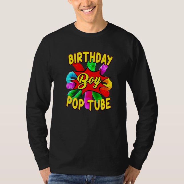 Camiseta Fidget Toy Pop Tube Birrthday Boy   (Frente)
