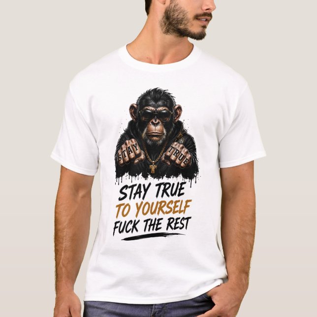 Camiseta Fiel a Si Mesmo Macaco (Frente)
