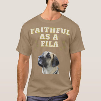 Camiseta Fiel como um Fila Cuta Fila Brasileiro Cachorro 