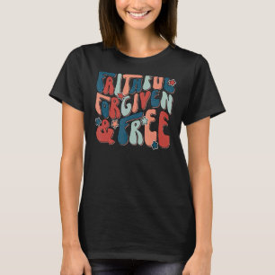 Camiseta Fiel Fordado e Livre Cristão Patriótico 4º O