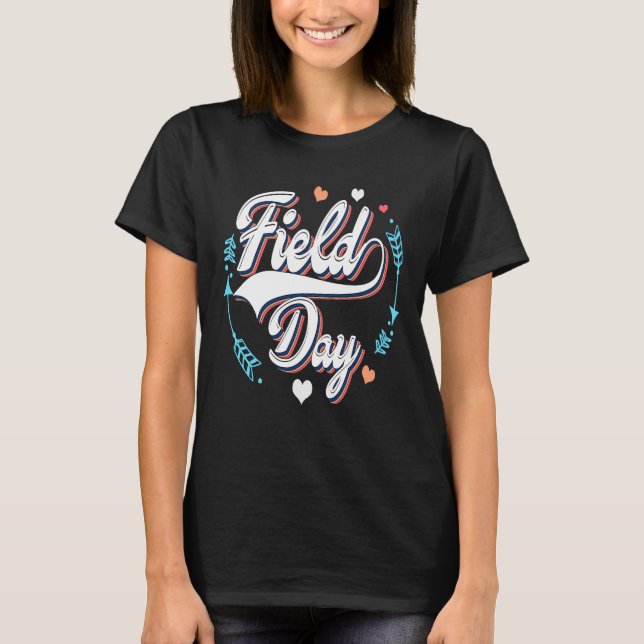 Camiseta Field 2022 Day Retro  field day  for teacher (Frente)
