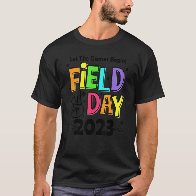 Camiseta Field Day 2023 Let The Games Begin Kids Boys Girls (Frente)