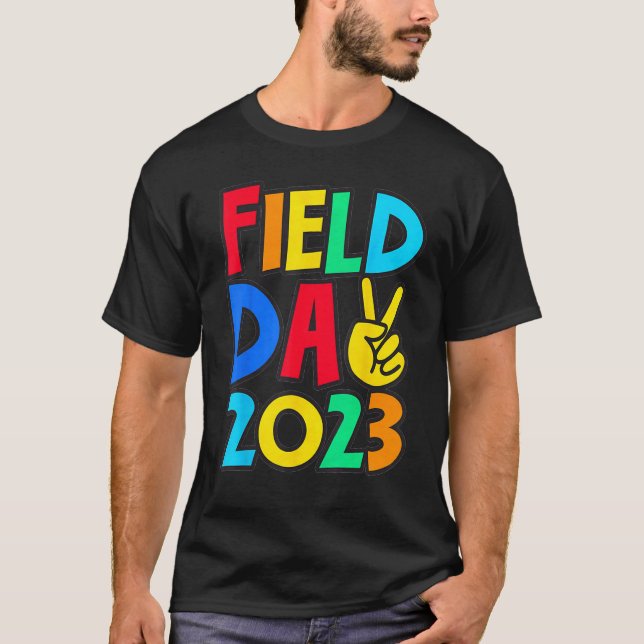Camiseta Field Day 2023 Peace Sign School Trip Teacher Stud (Frente)