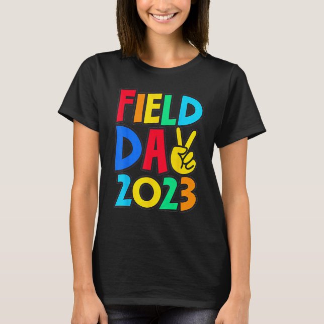 Camiseta Field Day 2023 Peace Sign School Trip Teacher Stud (Frente)