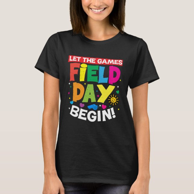 Camiseta Field Day Let The Games Begin Last Day Of School F (Frente)