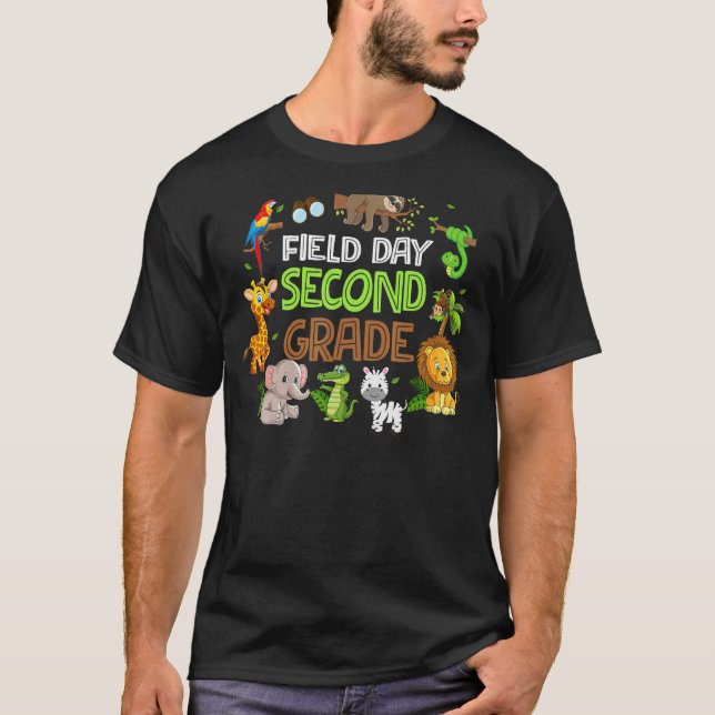 Camiseta Field Day Second Grade Zoo Field Trip Shirt Teache (Frente)