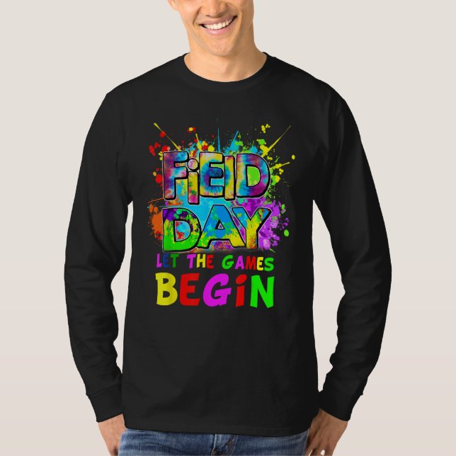Camiseta Field Day Time Teachers 2023 Games Begin Kids Girl (Frente)