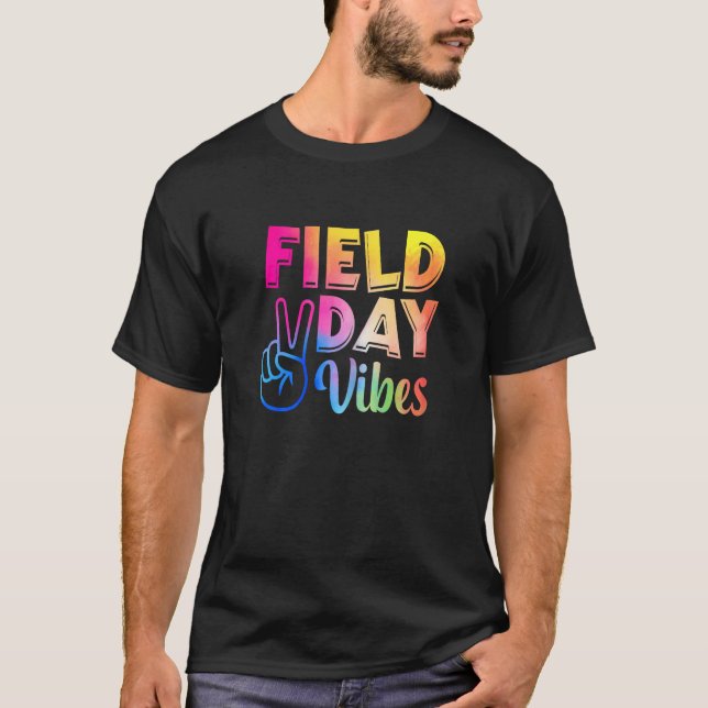 Camiseta Field Day Vibes   For Teacher Kids Field Day 2023  (Frente)